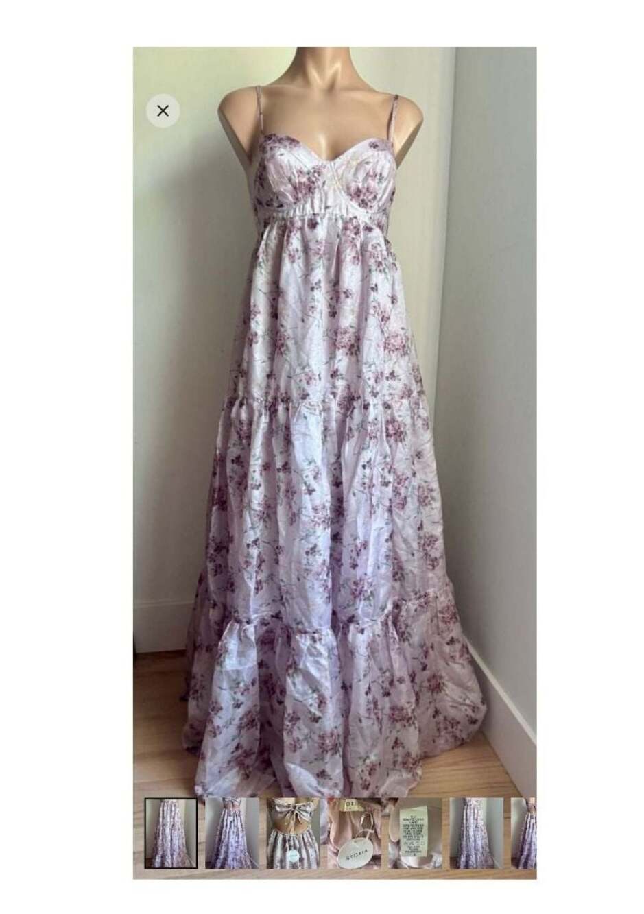 STORIA Floral Tiered Whimsical Flowy Maxi Dress — NWT ✿